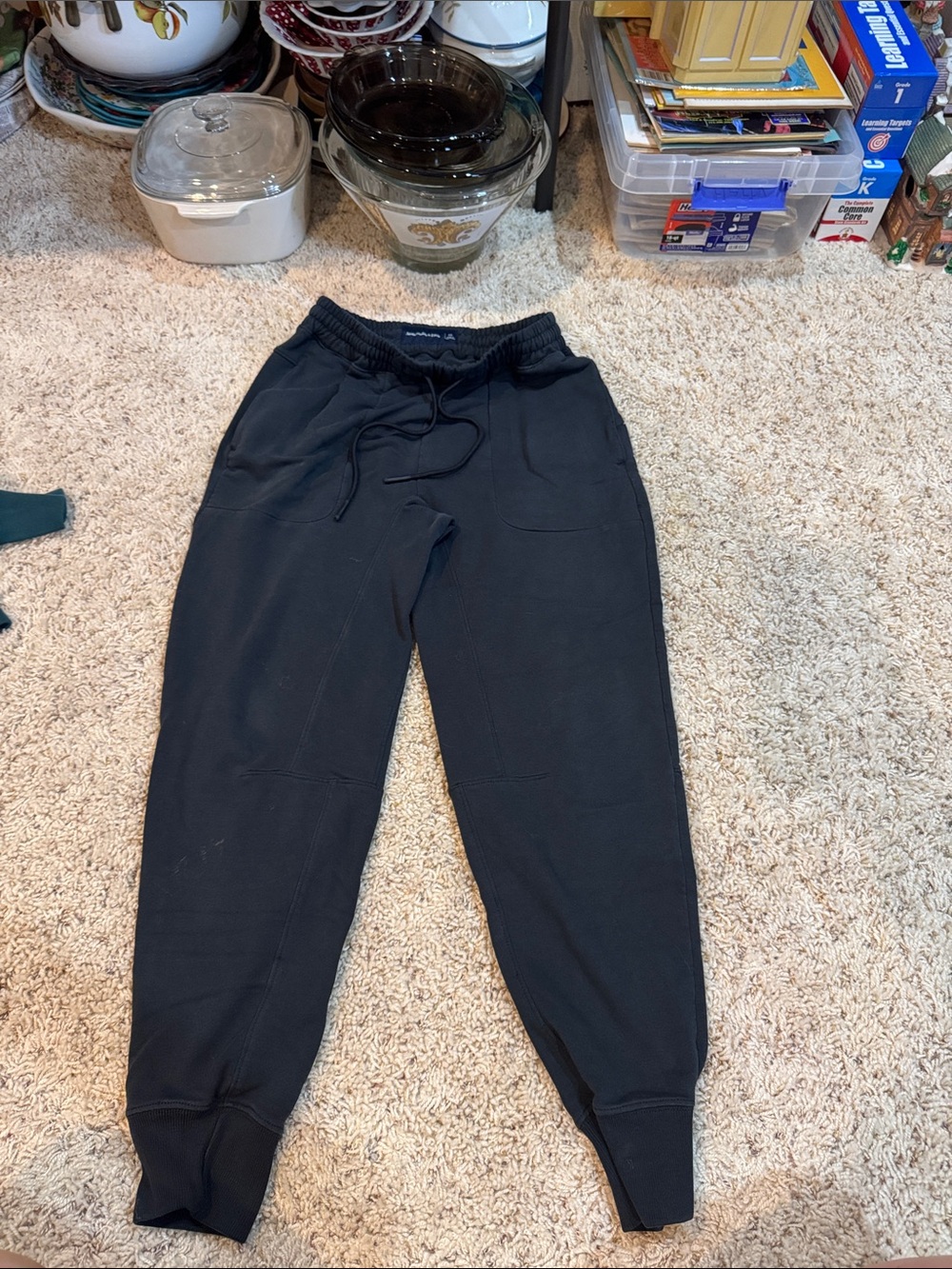 Abercrombie & Fitch Black Jogger Pants with Drawstring